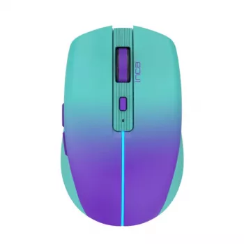 INCA Wireless Maus Iwm-511rm – RF Wireless + Bluetooth + USB Type-C – 1600 dpi – 6 Tasten – Grün Violett
