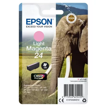 Epson Elephant Einzelpackung HellMagenta 24 Claria Photo HD Tinte