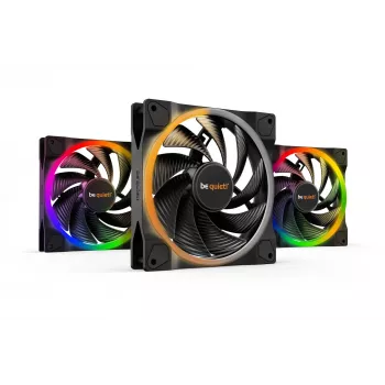 be quiet Light Wings 140mm ARGB PWM High-Speed-Lüfter Schwarz 3er-Pack