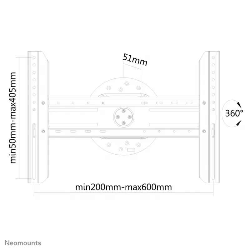 Neomounts LED-WR100Schwarz TV-Wandhalterung 37-75 Zoll - drehbar