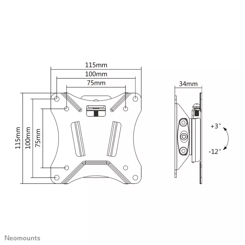 Neomounts NM-W60Schwarz Monitor/TV mount wall 10-30 inch - tiltable