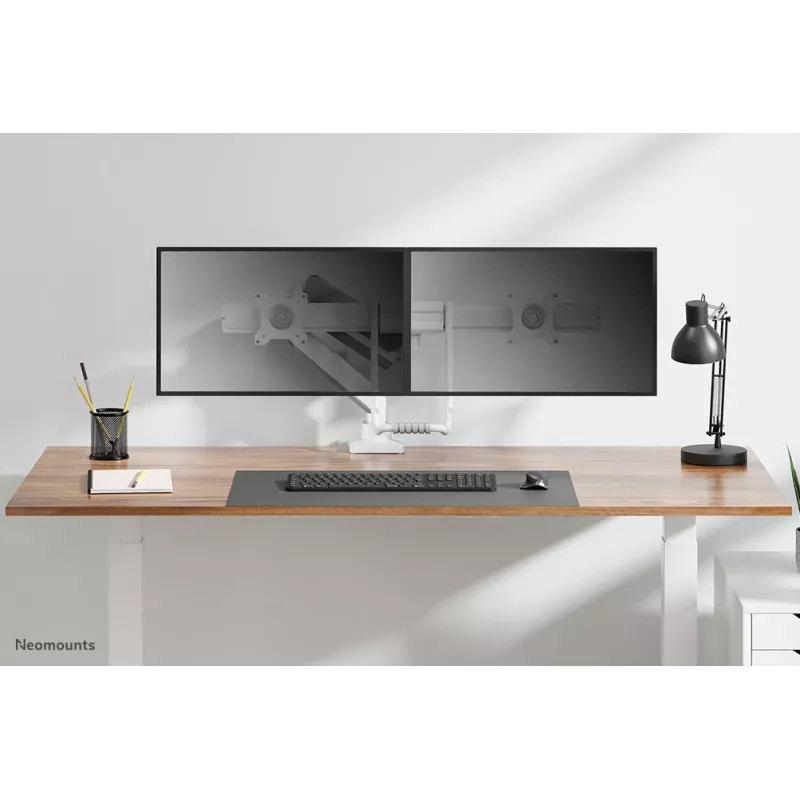 Neomounts DS75-450WH2 Monitorarm 17-32 Zoll - Gasfeder - Topfix - 180°-Stopp