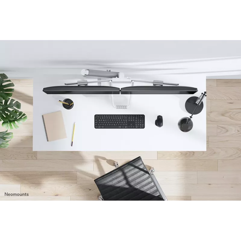 Neomounts DS75-450WH2 Monitorarm 17-32 Zoll - Gasfeder - Topfix - 180°-Stopp