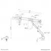 Neomounts DS75-450WH2 Monitorarm 17-32 Zoll - Gasfeder - Topfix - 180°-Stopp
