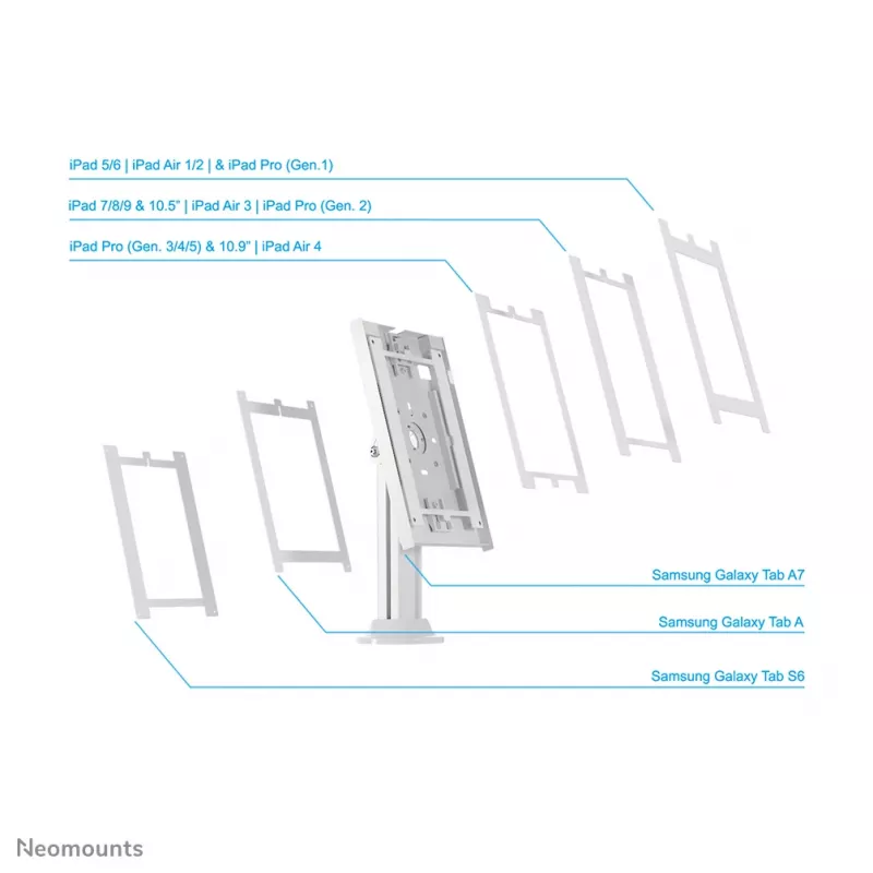 Neomounts DS15-640WH1 Tablet-Ständer Tisch 9,7-11 Zoll - abschließbar