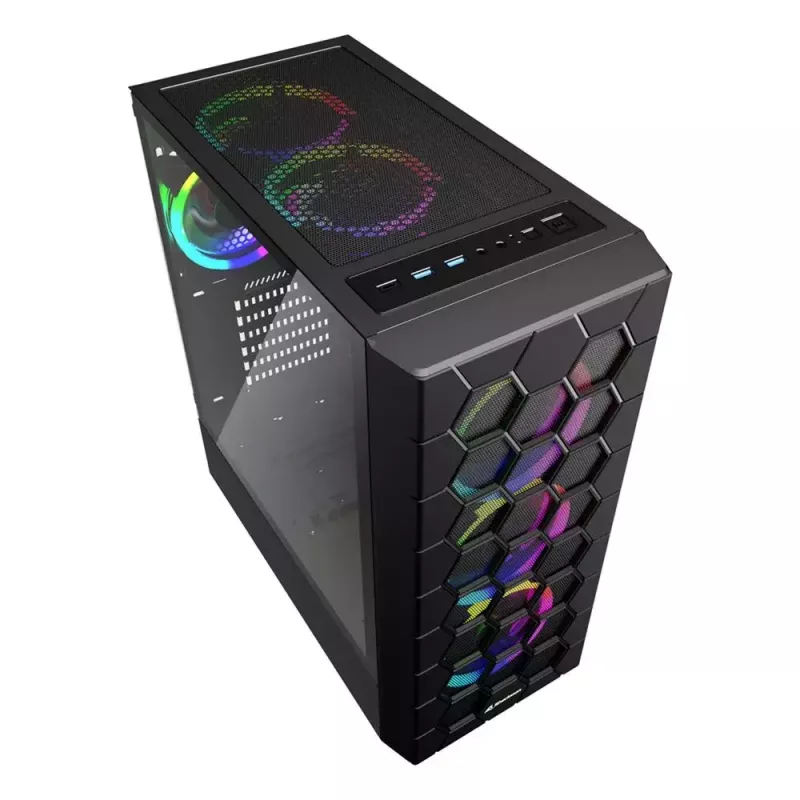 PC-Gehäuse Sharkoon RGB HEX Desktop Schwarz