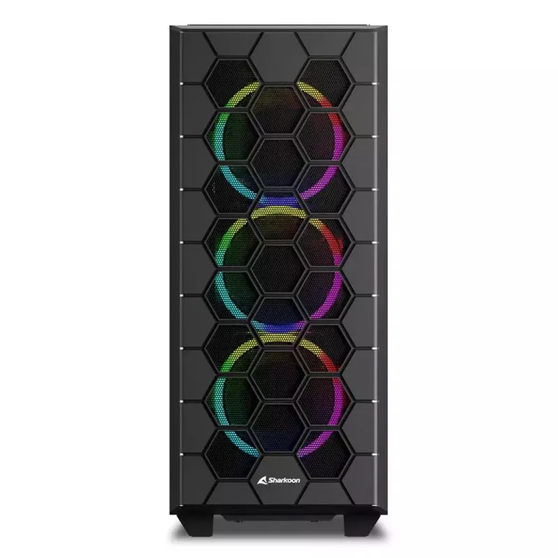 PC-Gehäuse Sharkoon RGB HEX Desktop Schwarz