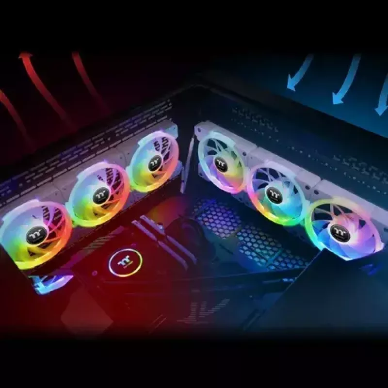 Fan Thermaltake SWAFAN EX12 12 cm Weiß 3 Stück 500-2000 U/min