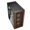 PC-Gehäuse Sharkoon REBEL C70G RGB Full Tower Schwarz, Holz