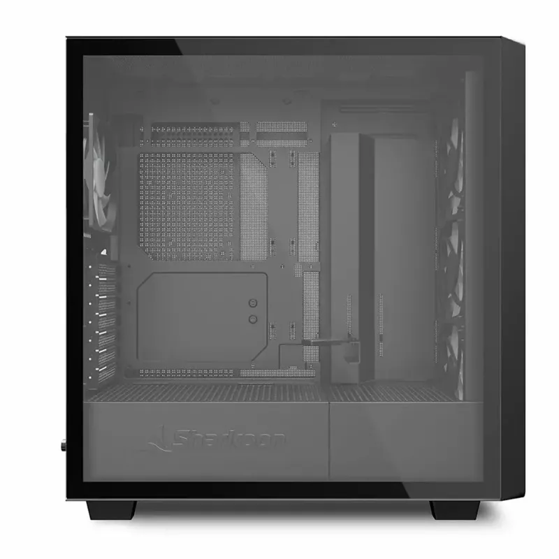 PC-Gehäuse Sharkoon REBEL C70G RGB Full Tower Schwarz, Holz