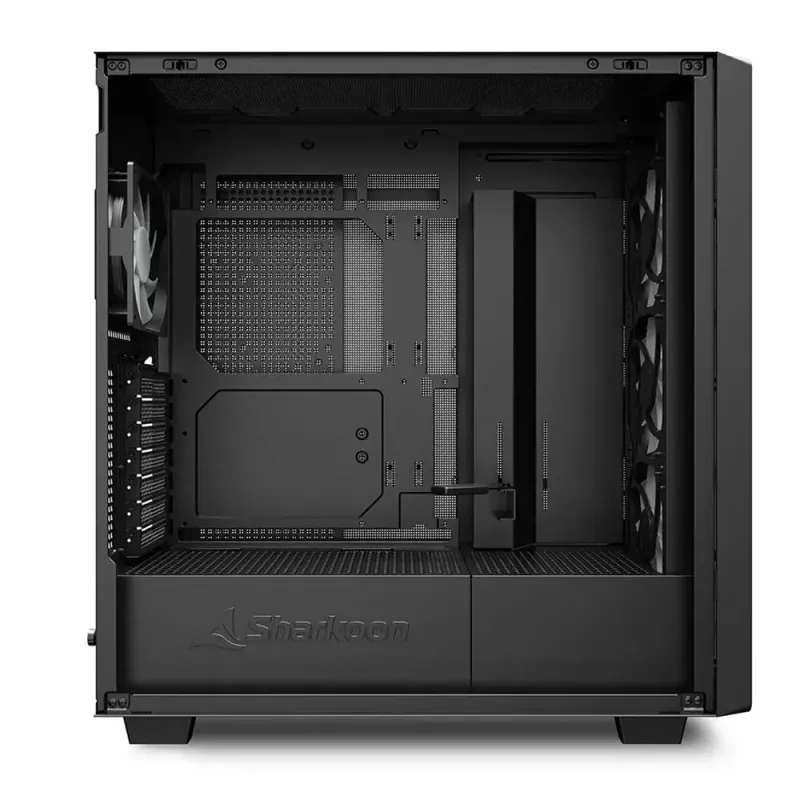 PC-Gehäuse Sharkoon REBEL C70G RGB Full Tower Schwarz, Holz