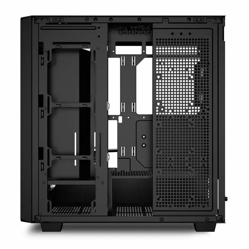 PC-Gehäuse Sharkoon REBEL C70G RGB Full Tower Schwarz, Holz