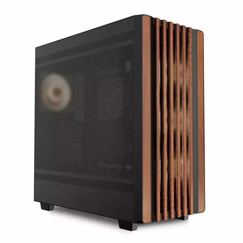 PC-Gehäuse Sharkoon REBEL C70M RGB Full Tower Schwarz, Holz