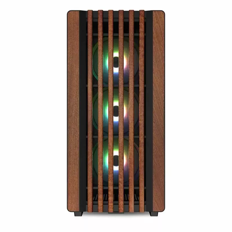 PC-Gehäuse Sharkoon REBEL C70M RGB Full Tower Schwarz, Holz