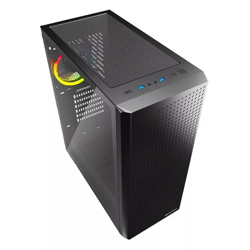PC-Gehäuse Sharkoon VS9 RGB Midi Tower Schwarz