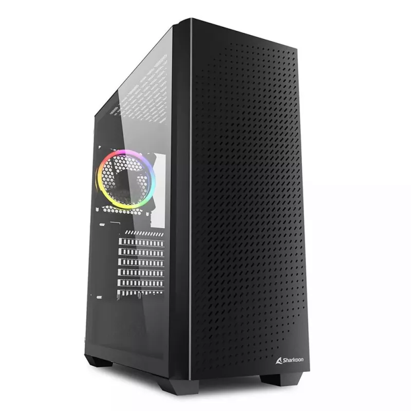 PC-Gehäuse Sharkoon VS9 RGB Midi Tower Schwarz