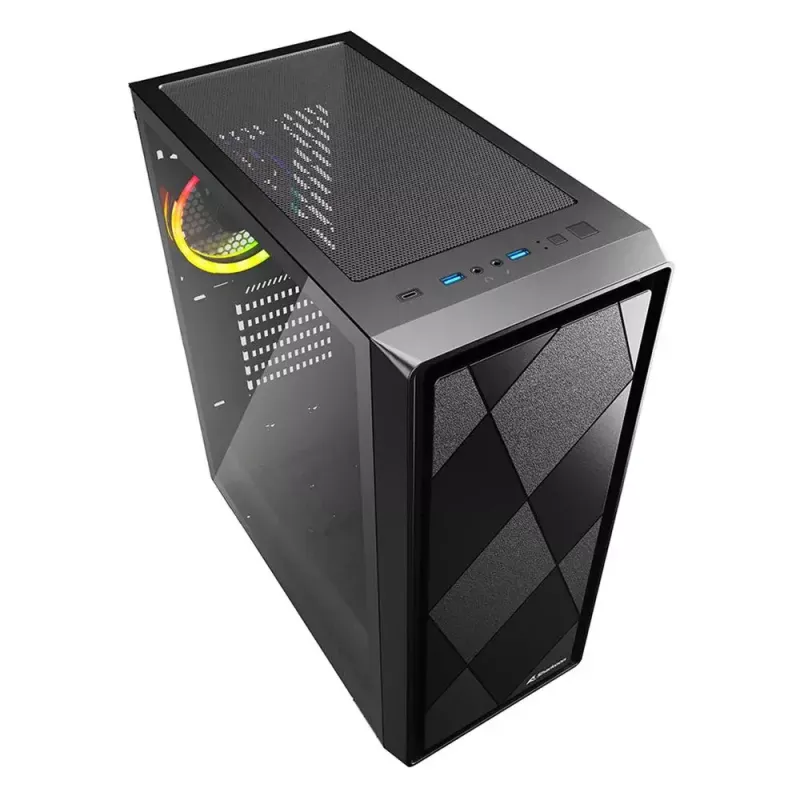 PC-Gehäuse Sharkoon VS8 RGB Midi Tower Schwarz