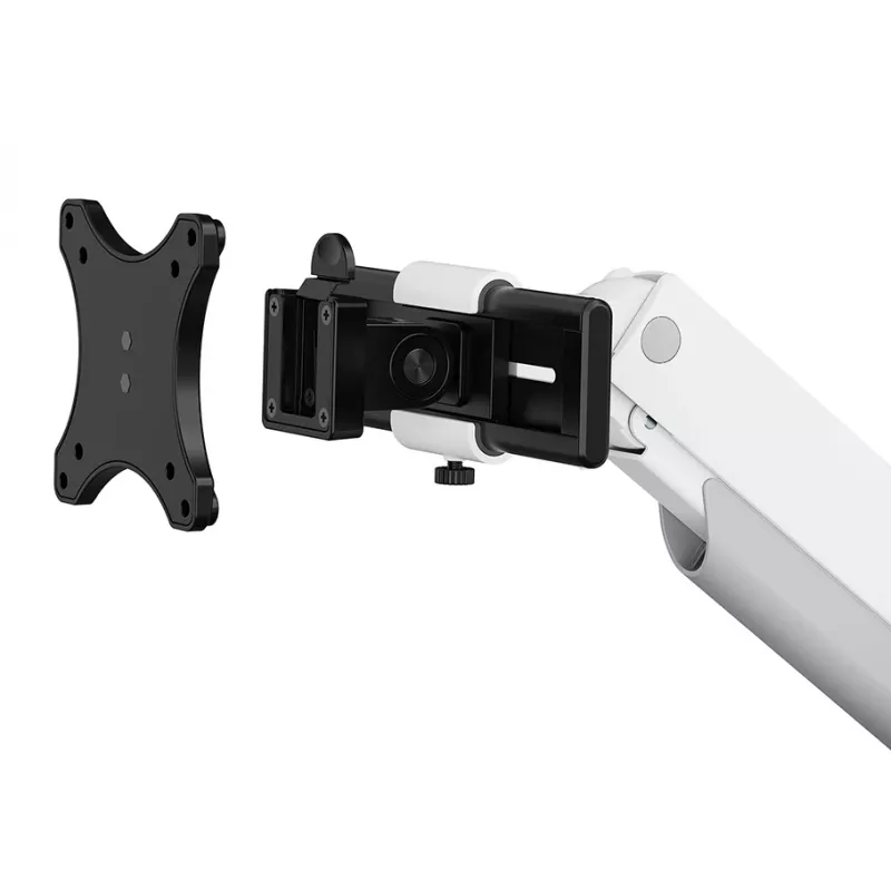 Neomounts DS65S-950WH2 Monitorarm 24-34 Zoll - Gasfeder - Topfix - mehrfach verstellbar - 180°-Stopp