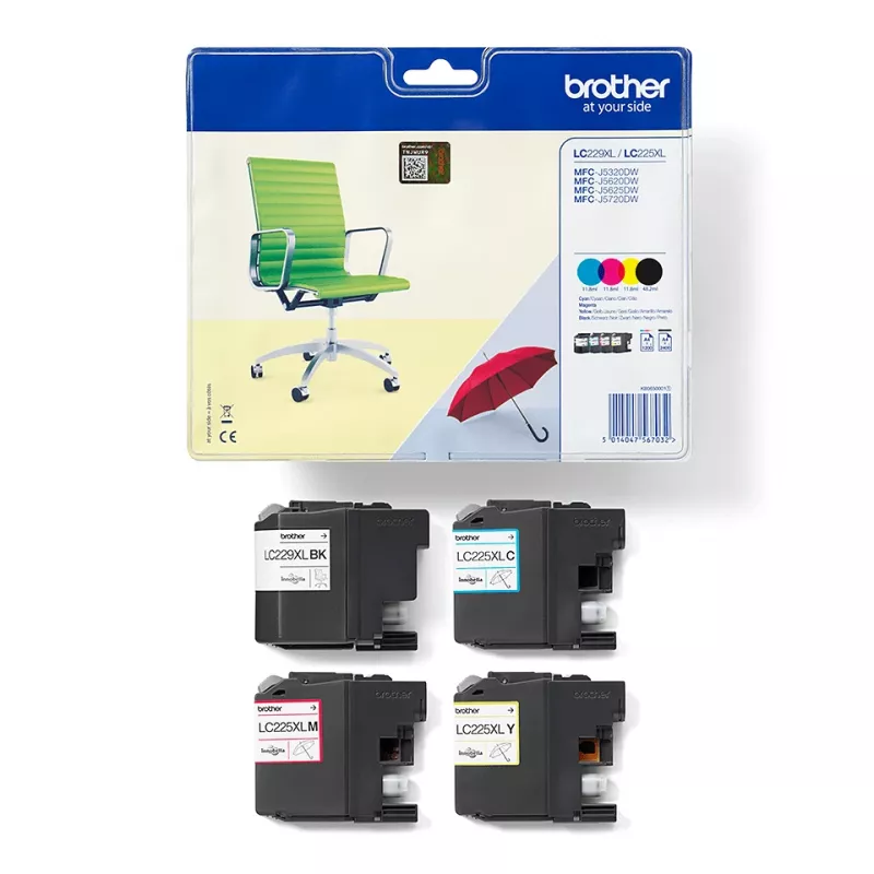 Brother LC-229XLVALBP Tintenpatrone 4 St. Original Schwarz, Cyan, Magenta, Gelb