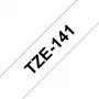 Brother TZE-141 Beschriftungsband, schwarz auf transparent