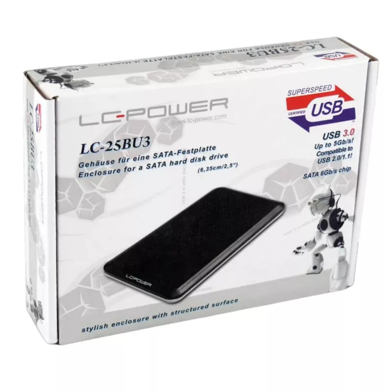 LC-POWER HDD-Gehäuse Lc-25bu3 - USB 3.0 6,35cm/2.5in Schwarz