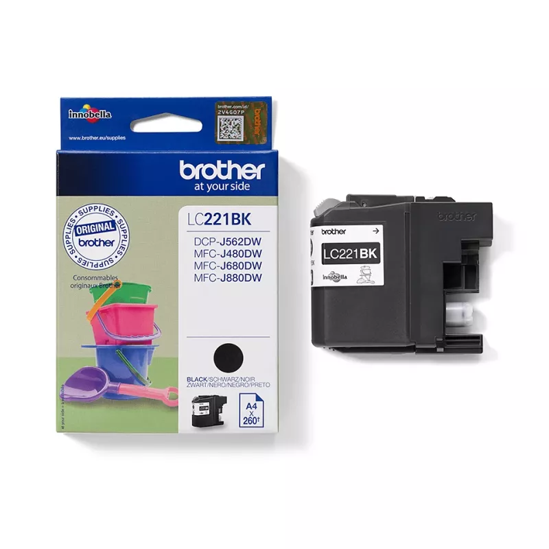 Brother LC221BK Tintenpatrone 1 Stk. Original Schwarz