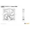 bequiet! LIGHT WINGS LX 140mm PWM 3er-Pack Weiß — 140×25 mm Lüfter, 1200 U/min, 95 m³/h, RGB-LEDs