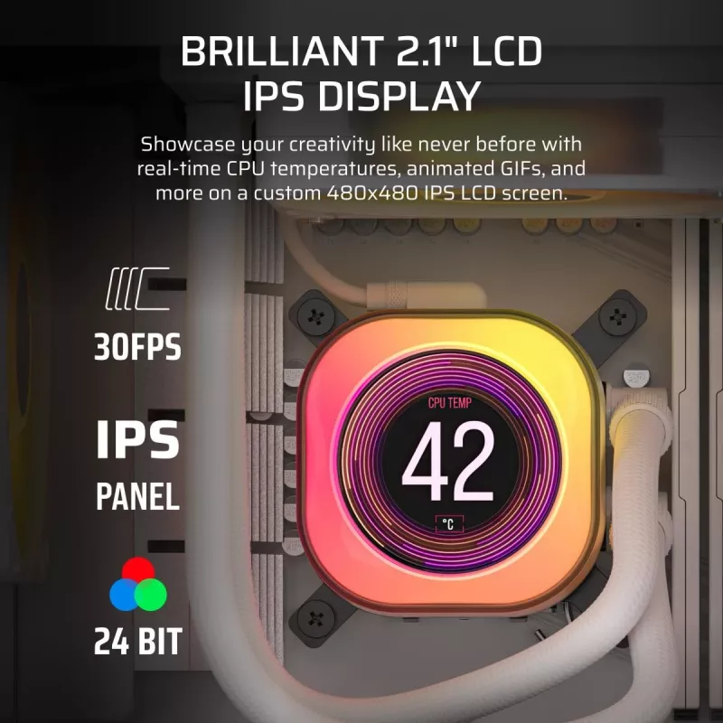 CORSAIR CPU-Kühler - Icue Link Titan 360 Rx LCD Flüssigkeitskühler