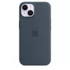 APPLE iPhone 14 - Silikonhülle mit MagSafe - Storm Blue