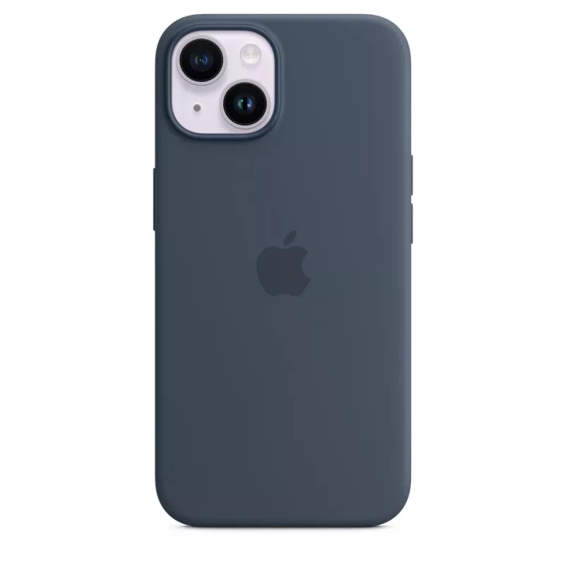 APPLE iPhone 14 - Silikonhülle mit MagSafe - Storm Blue
