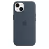APPLE iPhone 14 - Silikonhülle mit MagSafe - Storm Blue