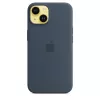 APPLE iPhone 14 - Silikonhülle mit MagSafe - Storm Blue