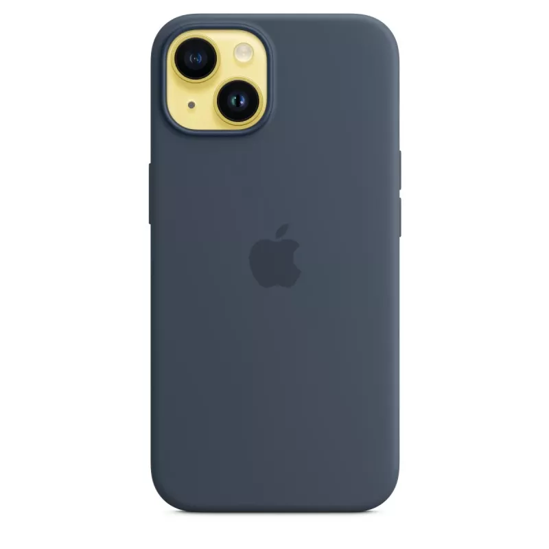 APPLE iPhone 14 - Silikonhülle mit MagSafe - Storm Blue