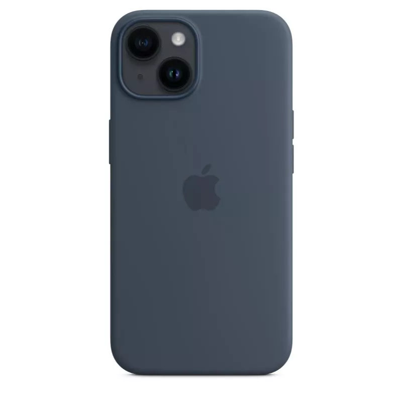 APPLE iPhone 14 - Silikonhülle mit MagSafe - Storm Blue
