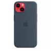 APPLE iPhone 14 - Silikonhülle mit MagSafe - Storm Blue