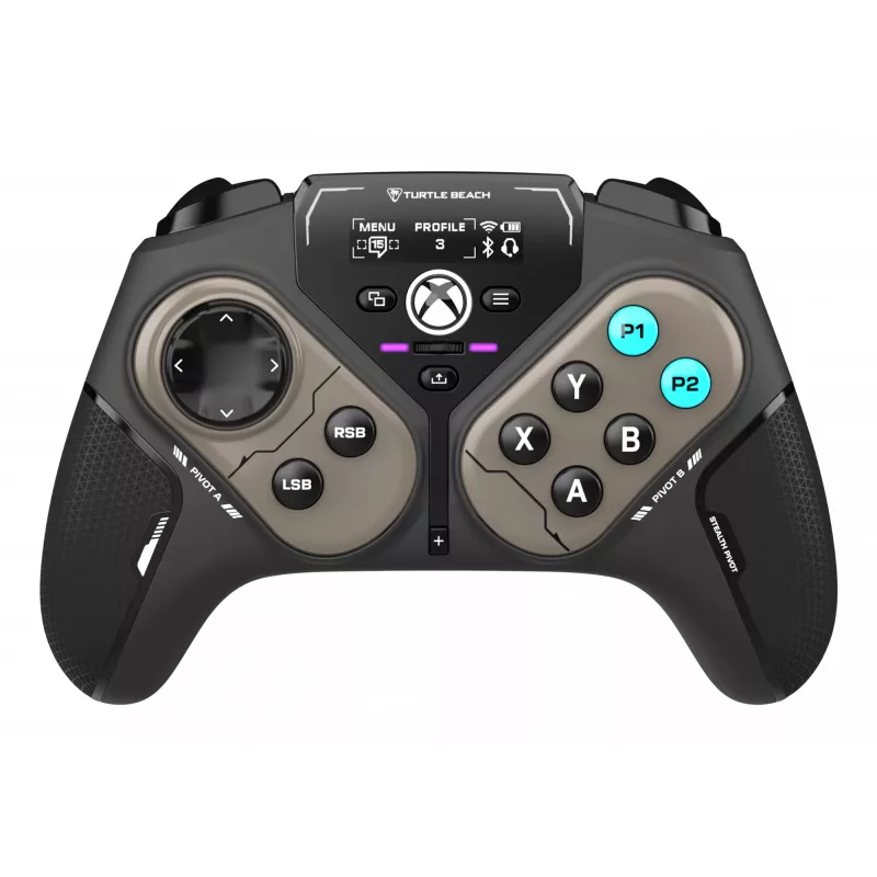 Turtle Beach Stealth Pivot kabelloser smarter Gamecontroller mit rotierenden Modulen, Display-Dashboard, Hall-Effekt-Sticks, neu belegbaren Tasten für Windows-PC, Xbox Series X|S und Xbox One