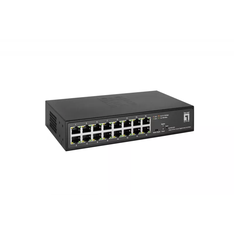Managed Switch LevelOne Hilbert 10 inch 16-Port Gigabit Smart Lite Switch