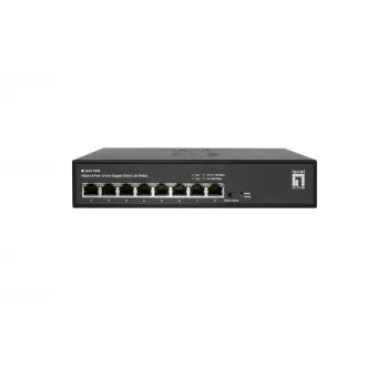 LevelOne Hilbert 10 inch 8-Port Gigabit Smart Lite Switch, 8 x Gigabit RJ45 (10/100/1000)