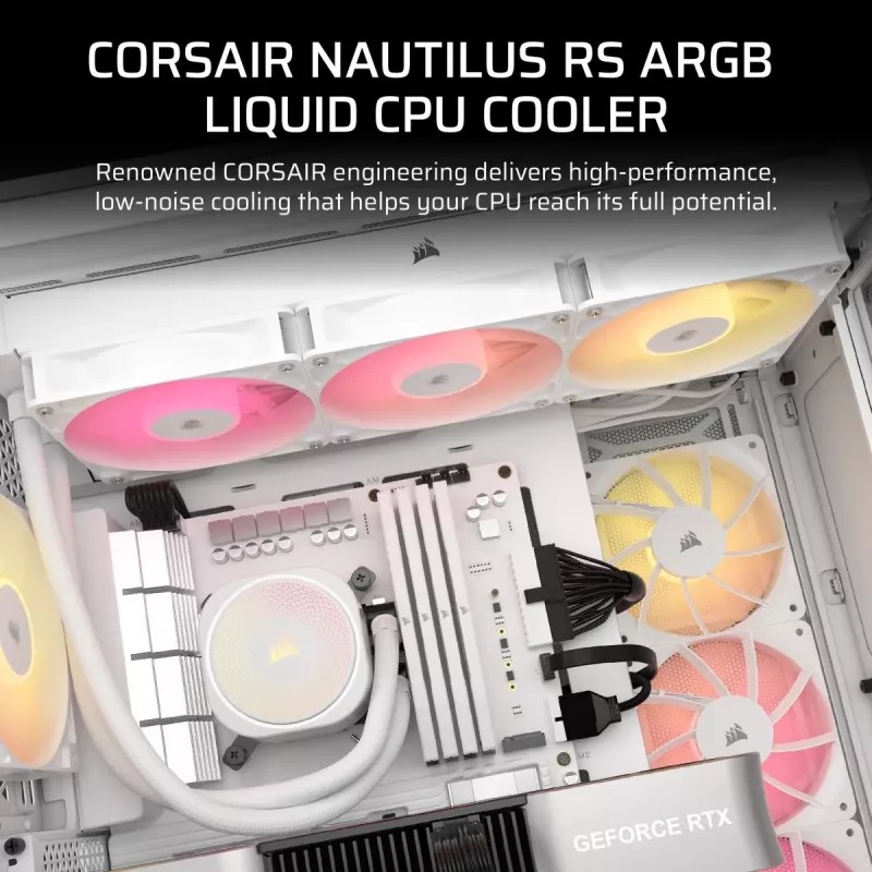 CORSAIR Nautilus 240 Rs ArGB Flüssigkeitsprozessor All-in-One-Flüssigkeitskühler Schwarz