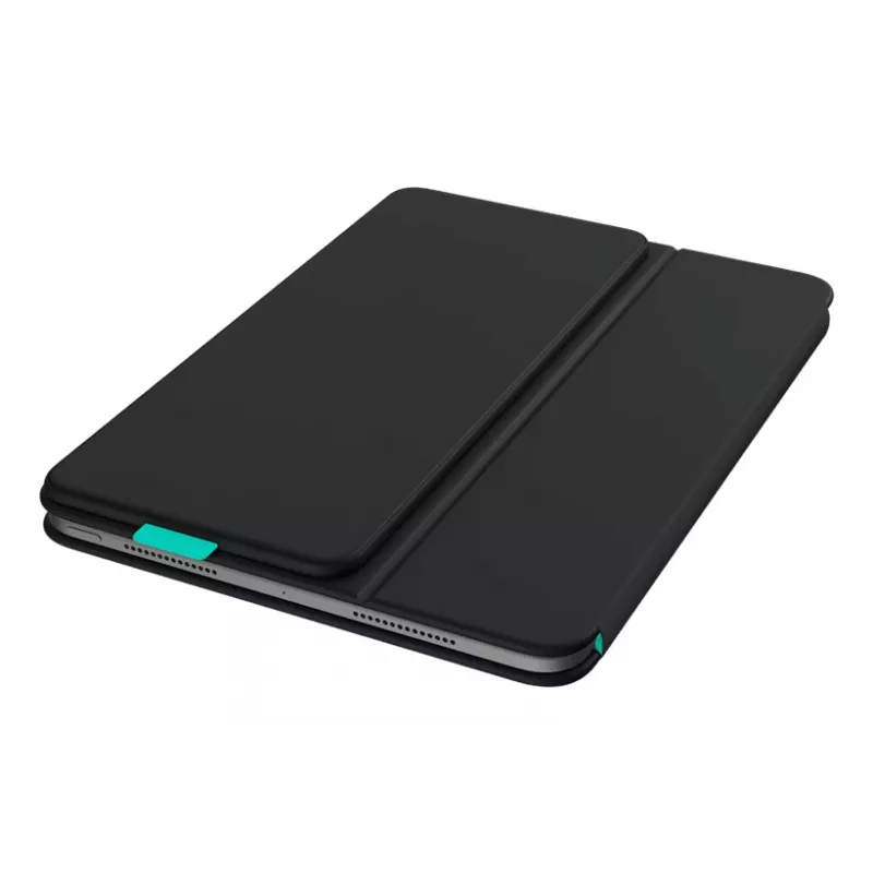 Tastatur-Folio-Hülle Logitech Flip Folio QWERTZ Deutsch für iPad Pro/Air 11 Zoll, Bluetooth, Graphit, Batterie 90 mAh