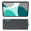 Tastatur-Folio-Hülle Logitech Flip Folio QWERTZ Deutsch für iPad Pro/Air 11 Zoll, Bluetooth, Graphit, Batterie 90 mAh