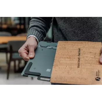 Laptop-Ständer BakkerElkhuizen FlexTop 170 Schwarz Dunkelgrau Aluminium Gummi Stahl
