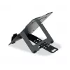 Laptop-Ständer BakkerElkhuizen FlexTop 170 Schwarz Dunkelgrau Aluminium Gummi Stahl