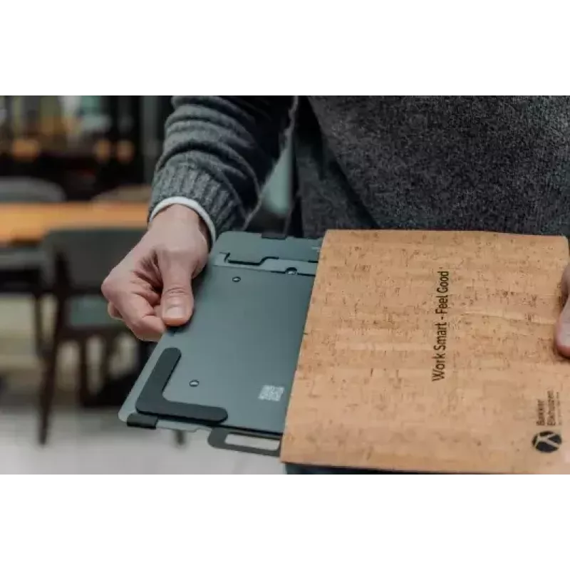 Laptop-Ständer BakkerElkhuizen FlexTop 170 Schwarz Dunkelgrau Aluminium Gummi Stahl