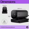 HP 965 4K Streaming Webcam, 8 MP, 3840 x 2160 Pixel, Full HD, 60 fps, 1280x720@30fps, 1280x720@60fps, 1920x1080@30fps, 1920x1080@60fps, 3840x2160@30fps, USB