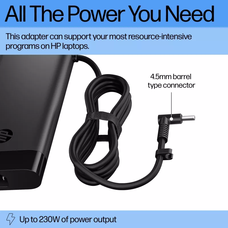 HP 230W Smart AC Adapter, Laptop, Innenbereich, 115 V, 47–63 Hz, 230 W, 19,5 V