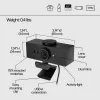 HP 620 FHD Webcam, 4 MP, 1920 x 1080 Pixel, Full HD, 60 fps, 720p, 1080p, 5x