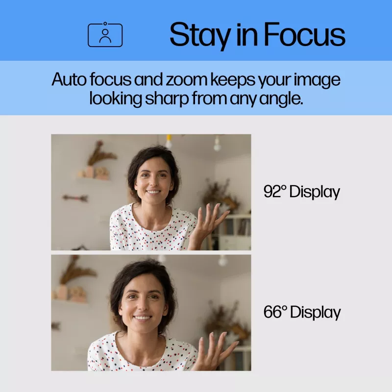 HP 620 FHD Webcam, 4 MP, 1920 x 1080 Pixel, Full HD, 60 fps, 720p, 1080p, 5x
