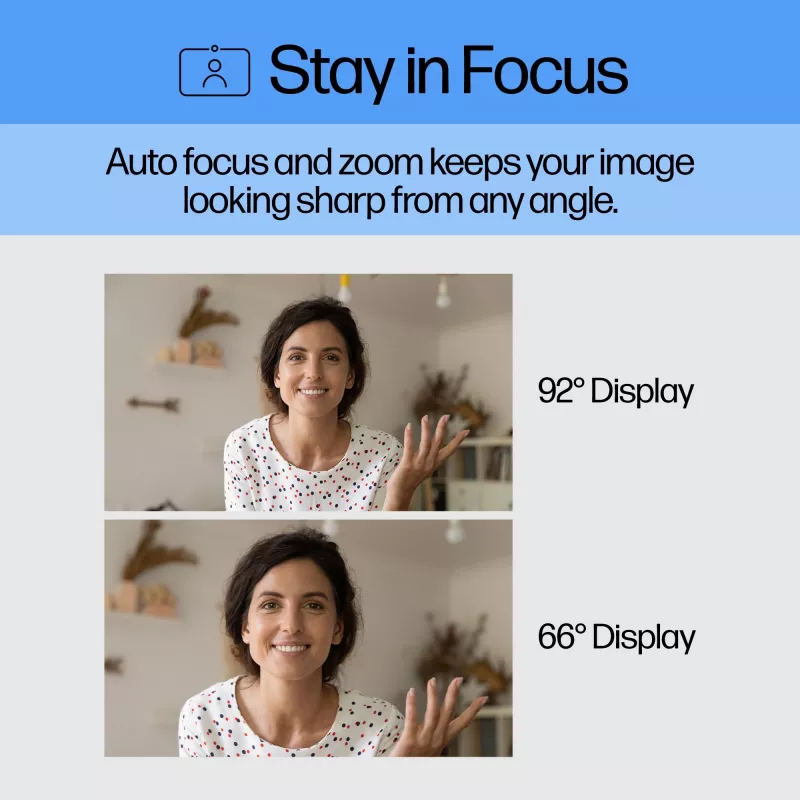 HP 620 FHD Webcam, 4 MP, 1920 x 1080 Pixel, Full HD, 60 fps, 720p, 1080p, 5x