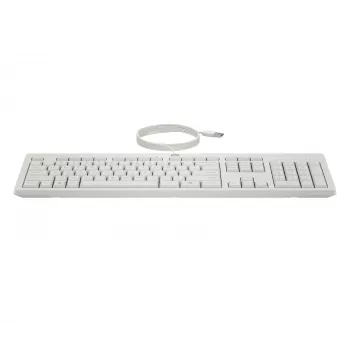 HP 225 Kabelgebundenes Maus- und Tastatur-Set, Vollgröße (100%), kabelgebunden, USB, Weiß, Maus enthalten